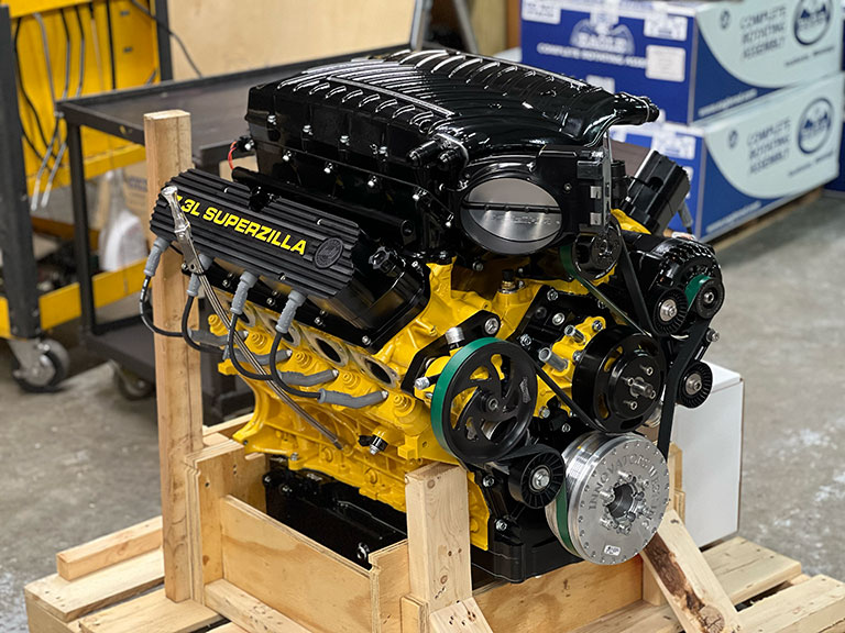 7.3L Godzilla Supercharged Crate Engine 1000HP With Indy Oil System And Accessory Drive Kit - Image 4